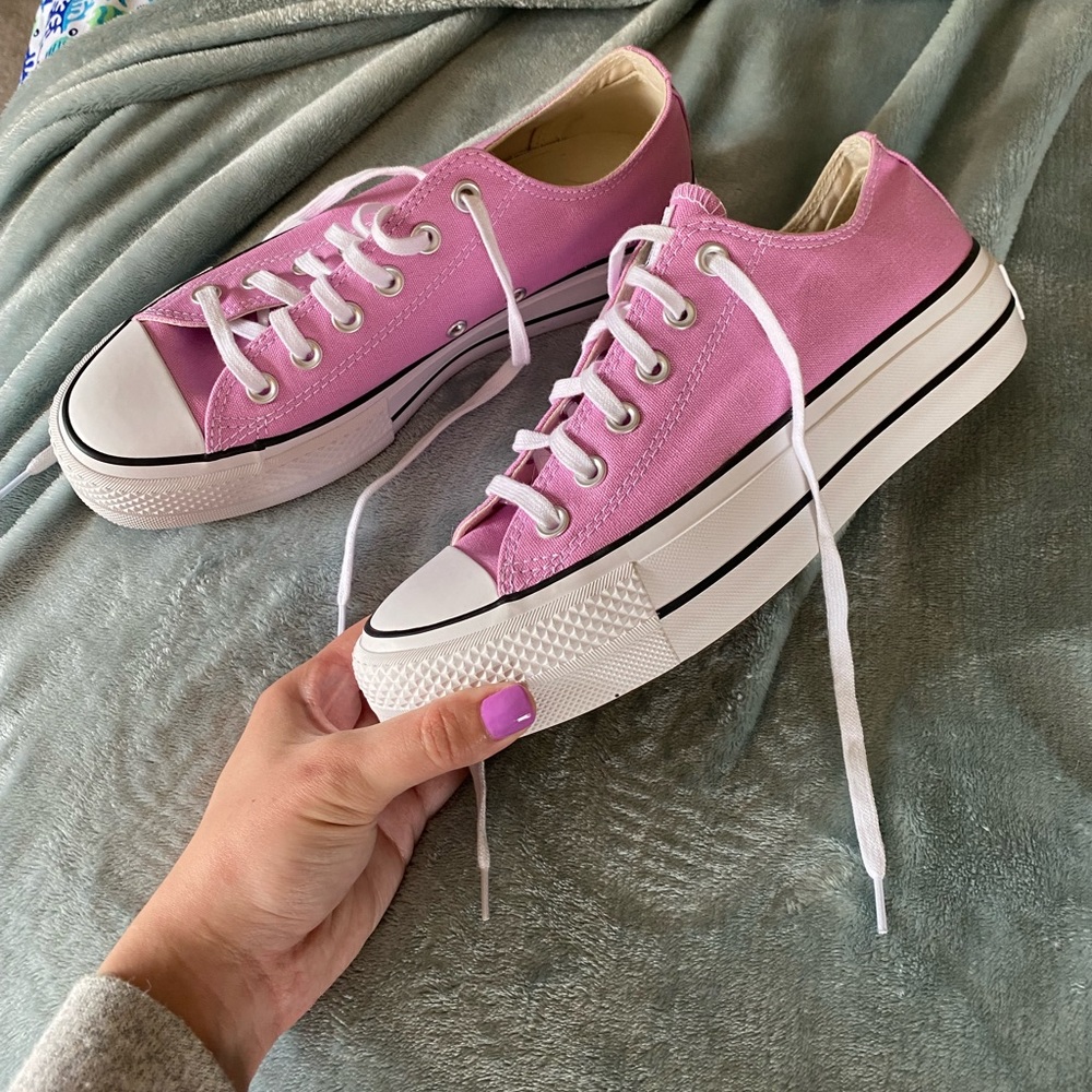 Platform pink Converse
